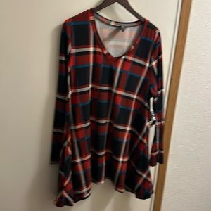 Plaid style blouse